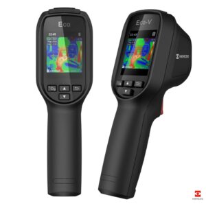 Cámara termográfica portátil HIKMICRO Eco realizando inspección térmica