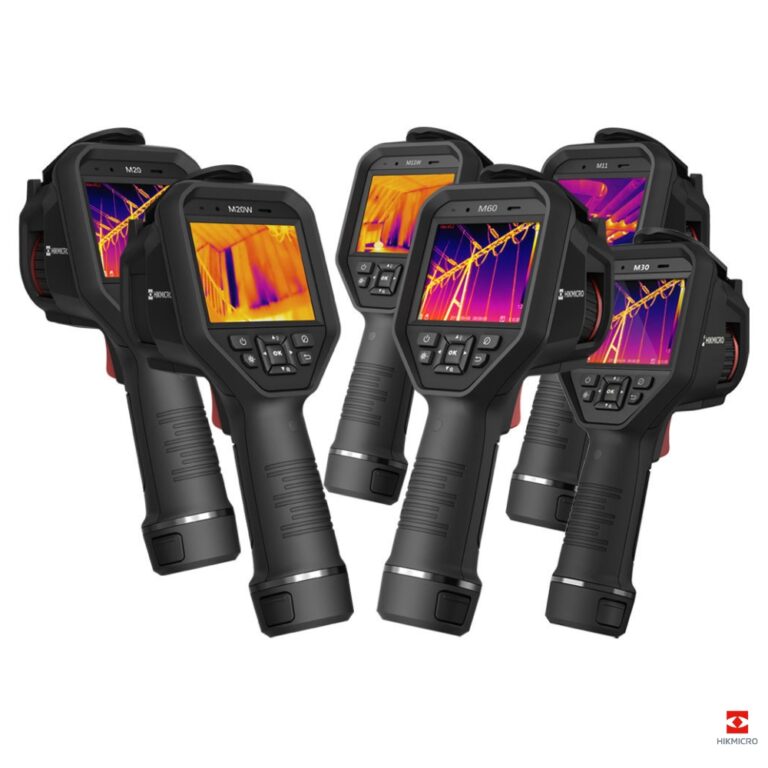 Cámara termográfica profesional HIKMICRO Serie M realizando inspección térmica