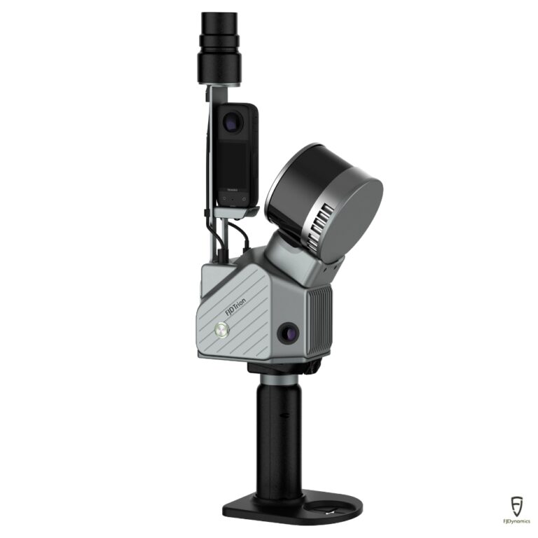 Escáner LiDAR FJD Trion S2 realizando captura 3D profesional
