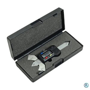 Medidor de Soldadura Digital realizando inspección dimensional de cordón de soldadura