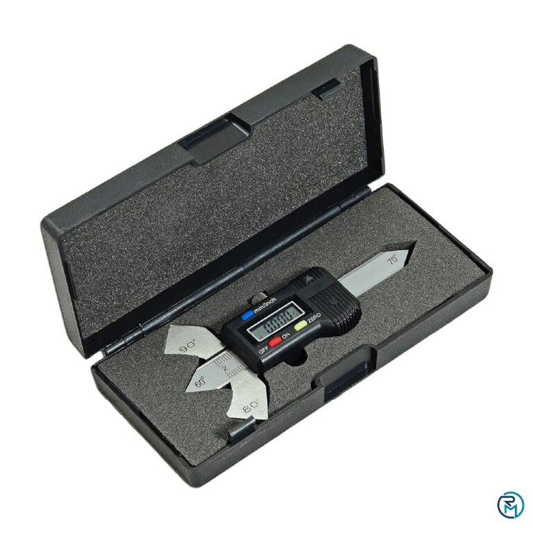 Medidor de Soldadura Digital realizando inspección dimensional de cordón de soldadura