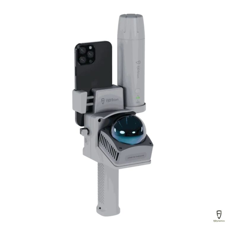 Escáner LiDAR Portátil FJD Trion V4E realizando captura de realidad y levantamiento 3D en campo